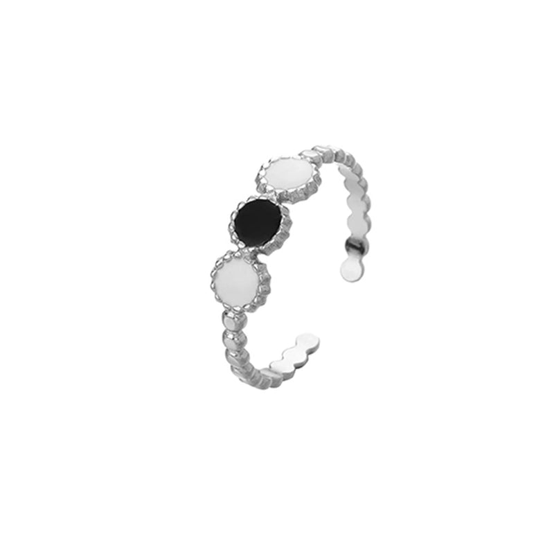 Ethnic Style Sun Star 304 Stainless Steel Artificial Gemstones Rhinestones Enamel Inlay Open Rings