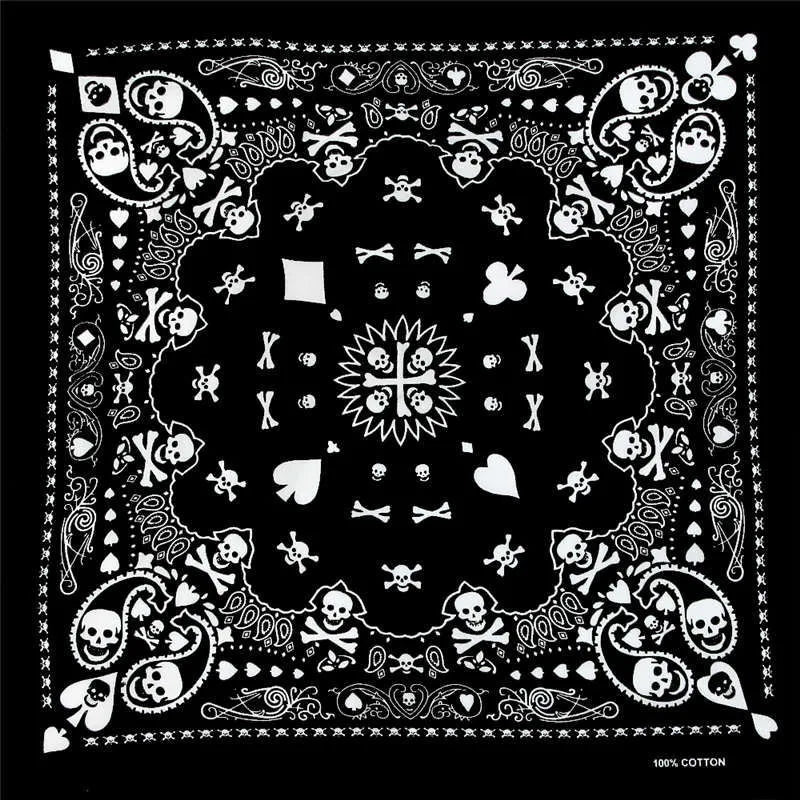 Men'S Hip-Hop Skull Cotton Kerchief