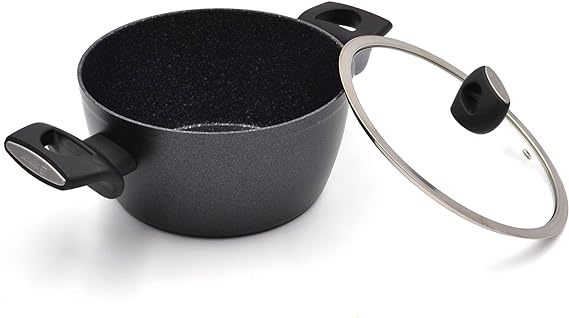 Granite Stainless Steel Casserole Pot 20cm Non-Stick Coating With Scratch Resistance And Eco-Friendly