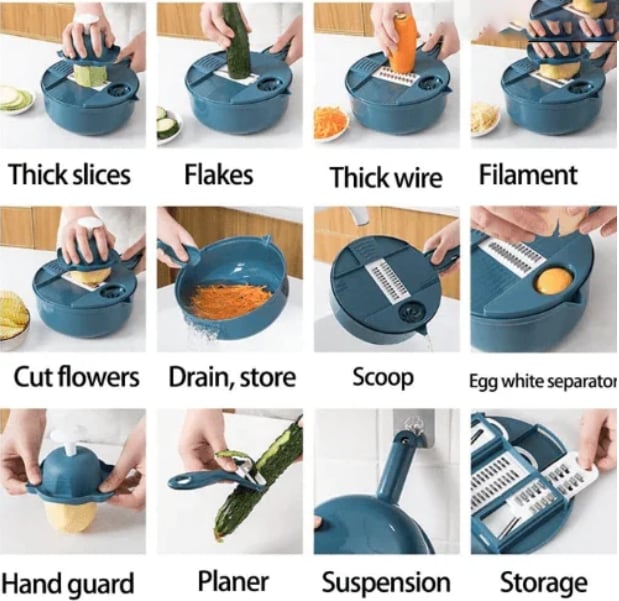 12-IN-1 Multi-Function Food Chopper