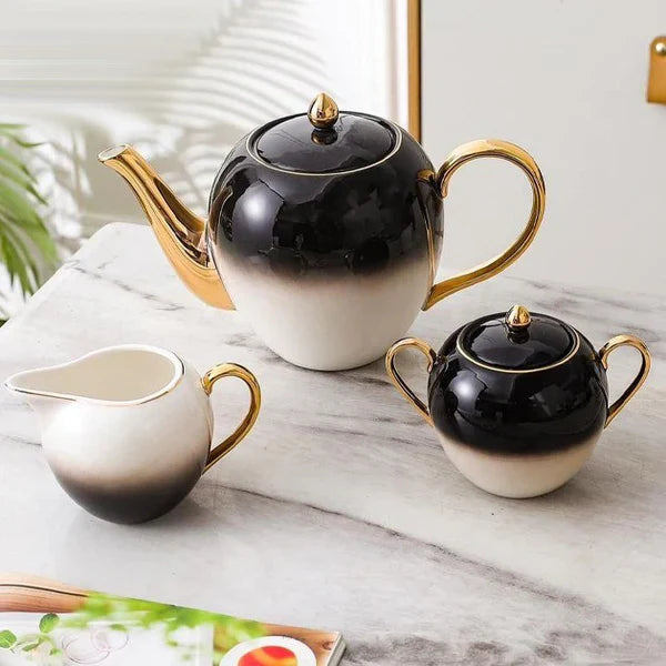 LUXORMOVE TEA & CAKE SET - WHITE & BLACK