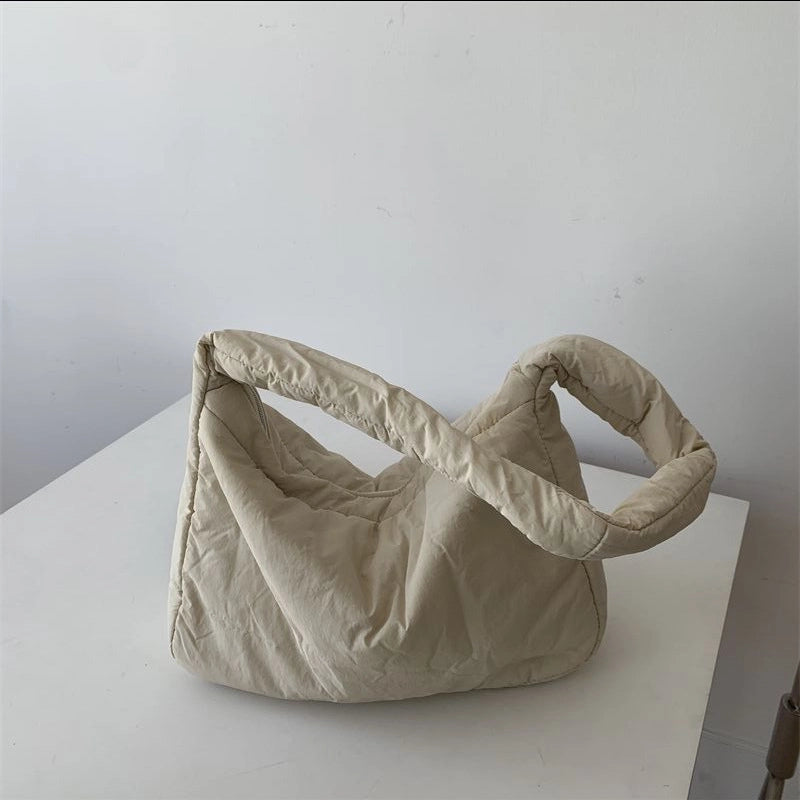 Bag Women's Bag Large Capacity Autumn And Winter New Arrival Sponge Bag Soft Waxy Shoulder Tote Bag Vintage Crossbody Bag Women's Bag