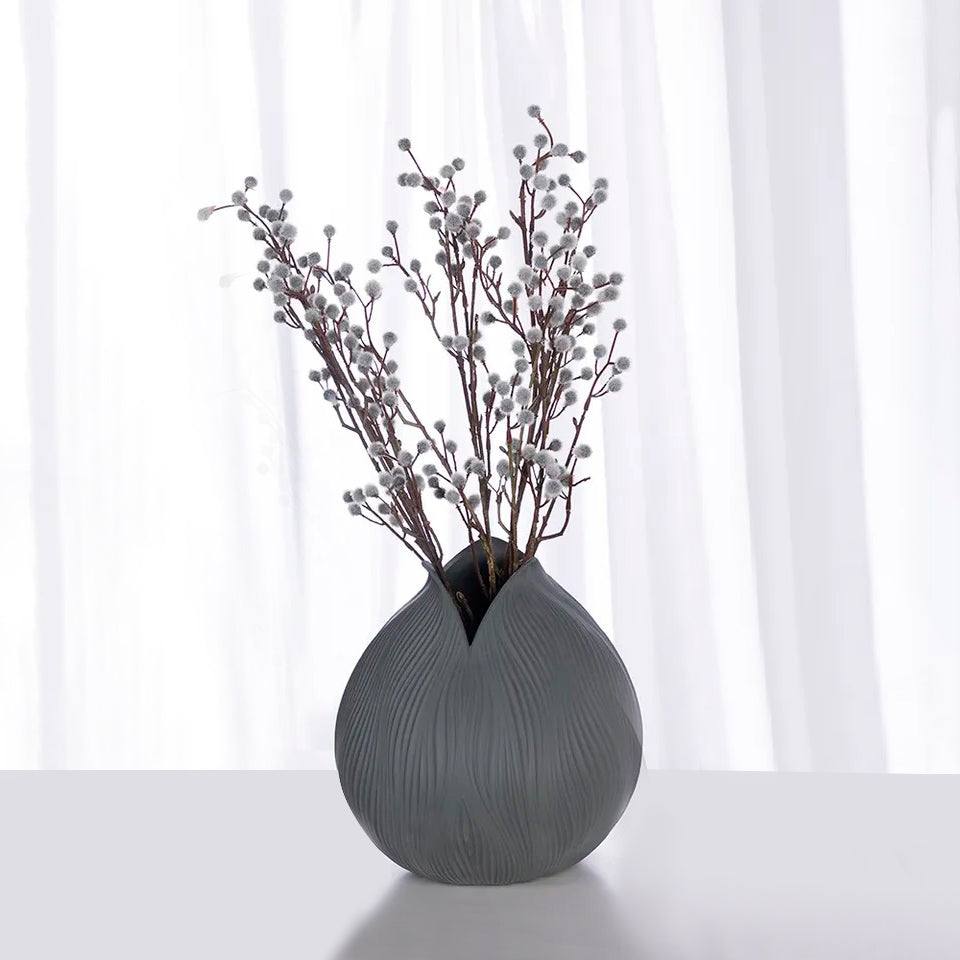 Bloom Porcelain Vase - Grey