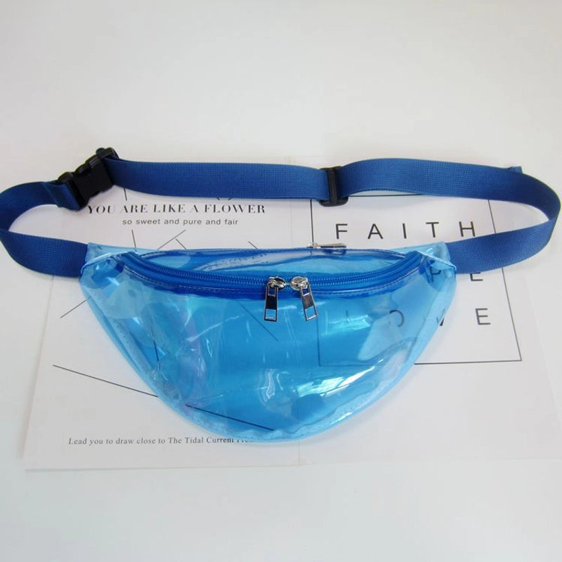 Ladies Waist Bag Running Outdoor Sports PU Colorful Laser New Shoulder Slung Chest Bag Men