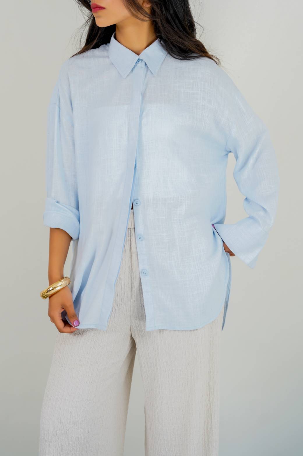 LINEN BUTTON DOWN