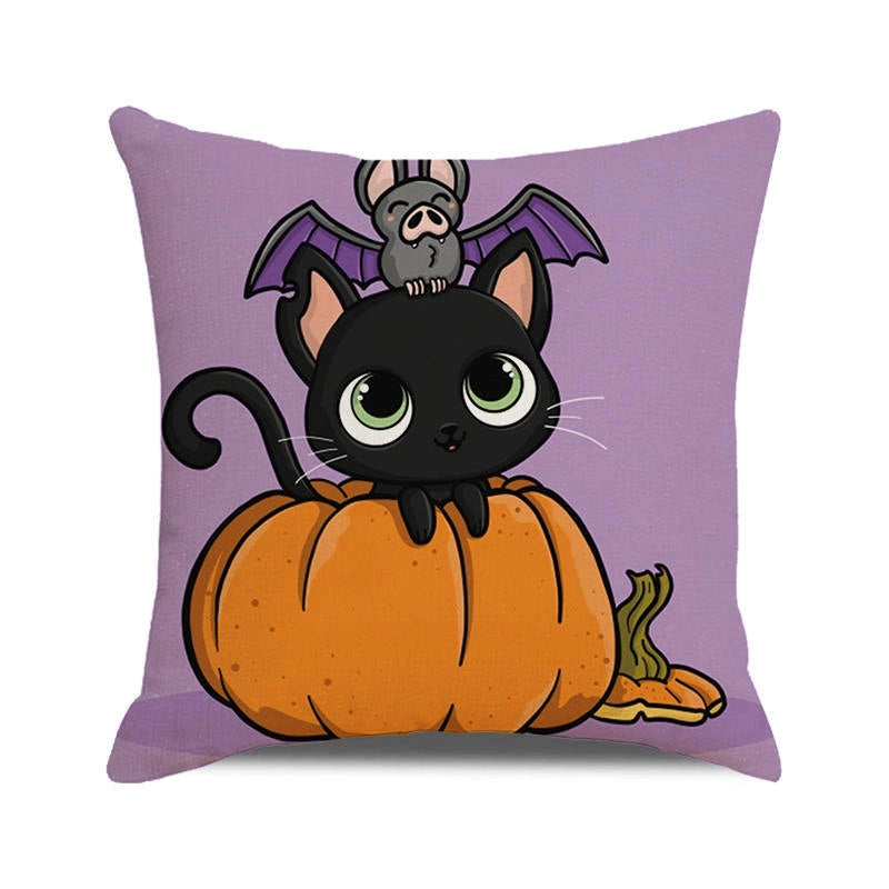 Halloween Cartoon Style Letter Dog Cat PP Cotton Couch & Sofa Decor