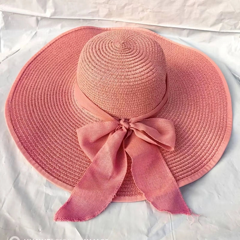 Women's Lady Vacation Bow Knot Big Eaves Sun Hat