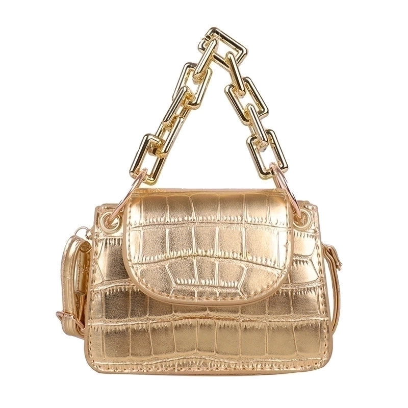 Women's All Seasons Pu Leather Crocodile Streetwear Square Buckle Square Bag
