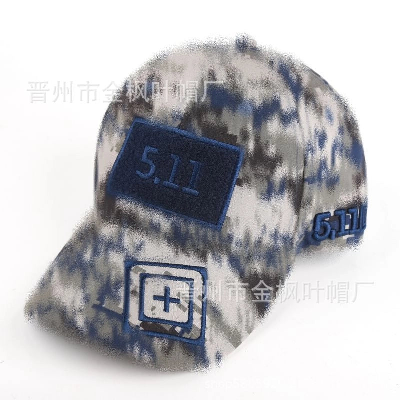 Camouflage Baseball Cap Men's 511 Embroidered Outdoor Sports Summer Sunscreen Hat Women's Military Training Hat