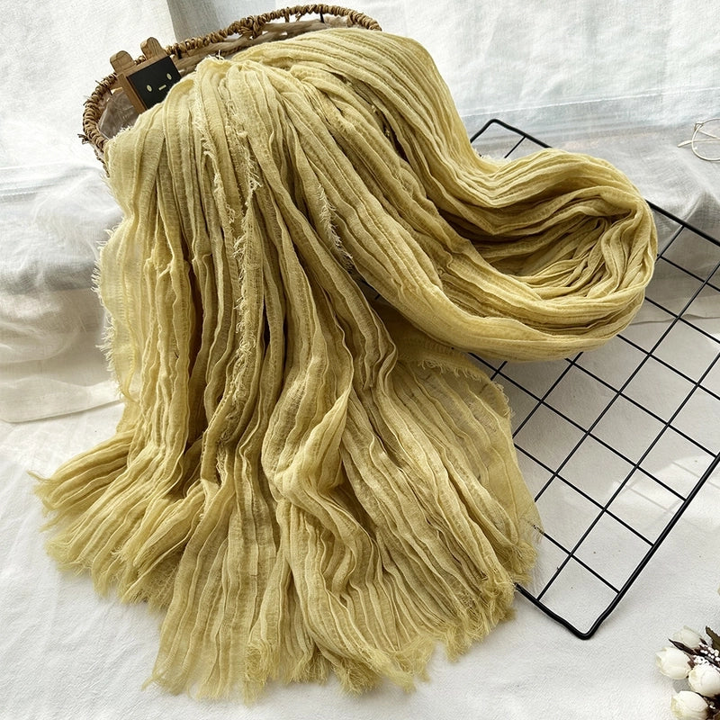 Women's Casual Minimalist Solid Color Viscose Fiber Scarf