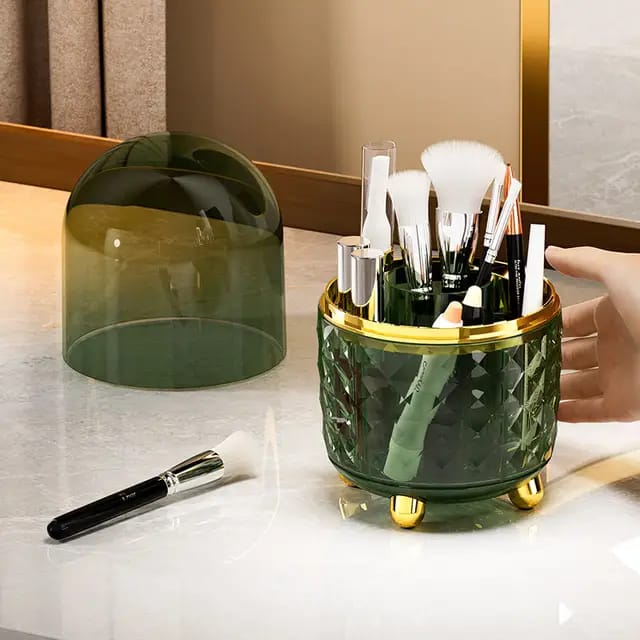 Makeup Brush Holder. 360 Rotating Makeup Brush Organizer. Dustproof Make Up Organizers and Storage