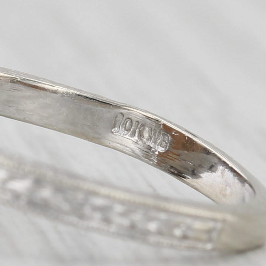 6.11ctw Smoky Quartz Diamond Ring 10k White Gold Size 6.5