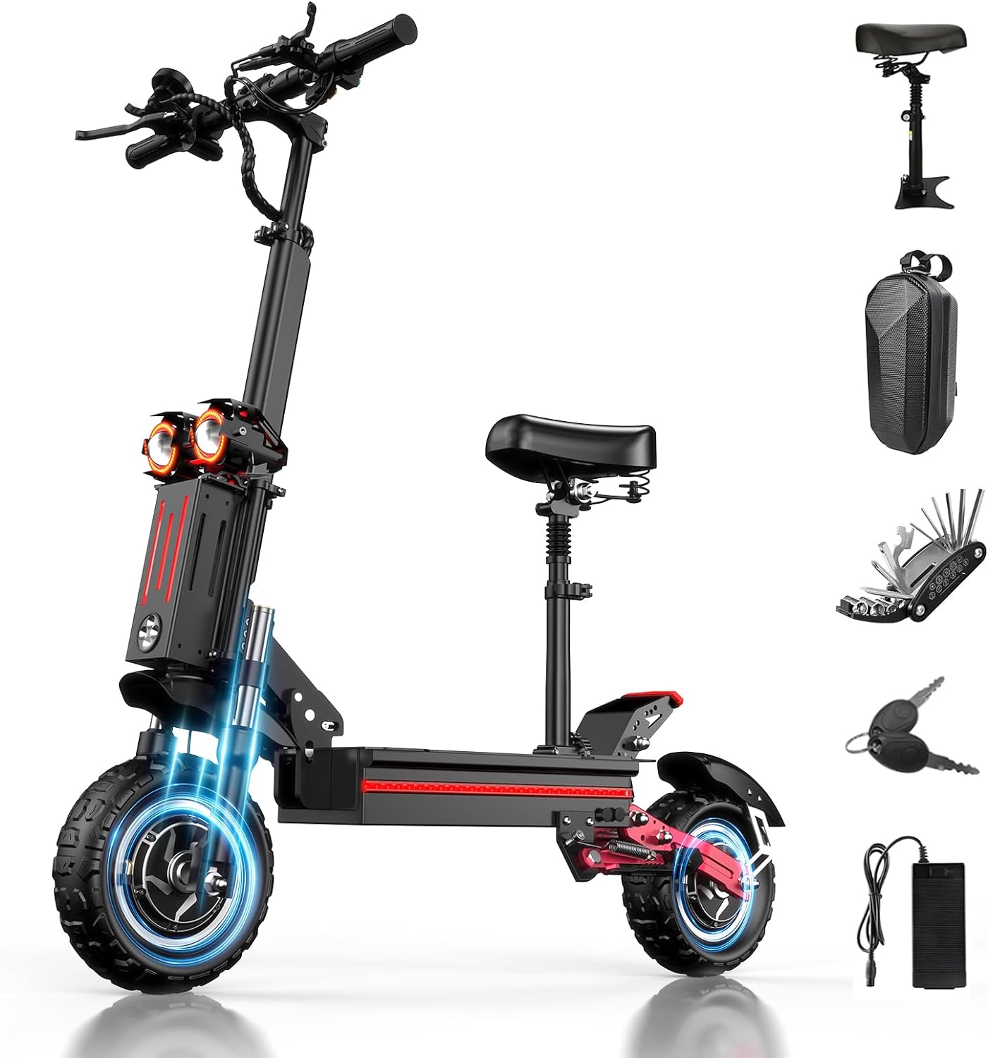 Electric Scooter for Adults Peak 5600W Dual Motor Up to 50MPH,Battery Range to 45Miles Fast Sports Escooter 11