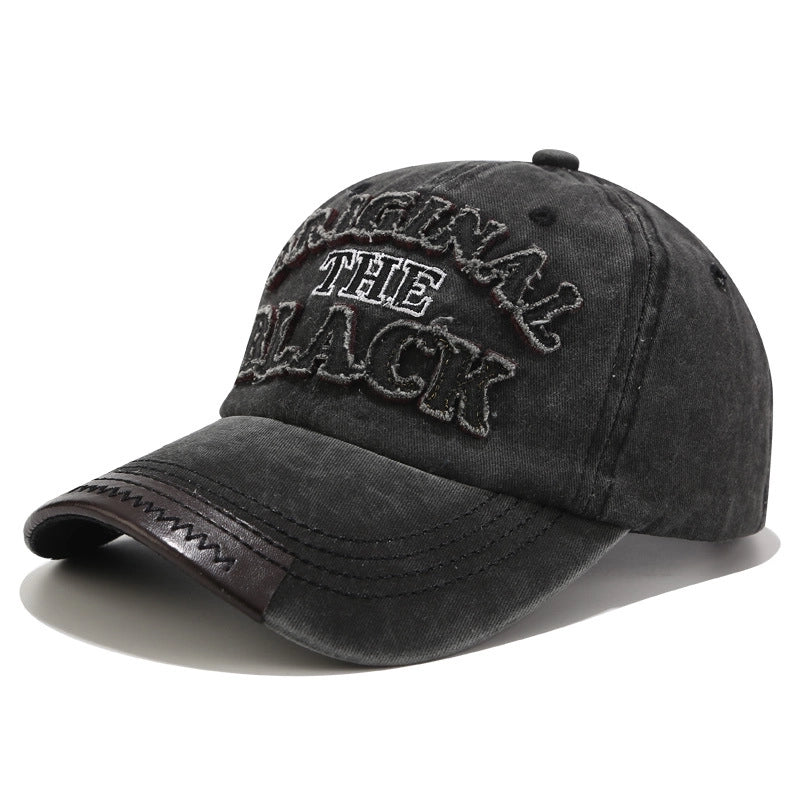 Unisex Retro Letter Curved Eaves Baseball Cap