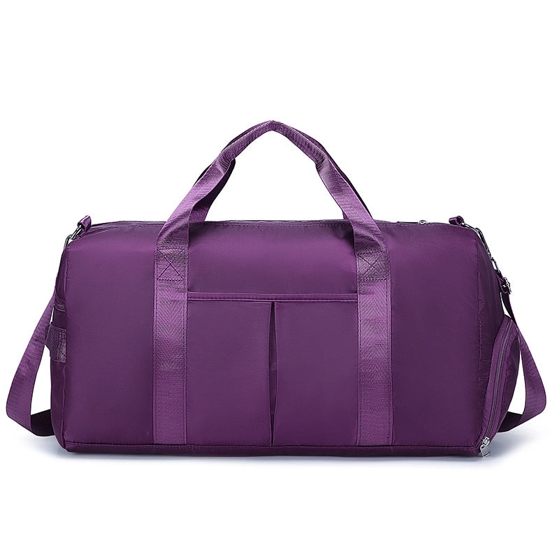 Unisex Classic Style Solid Color Nylon Travel Bags