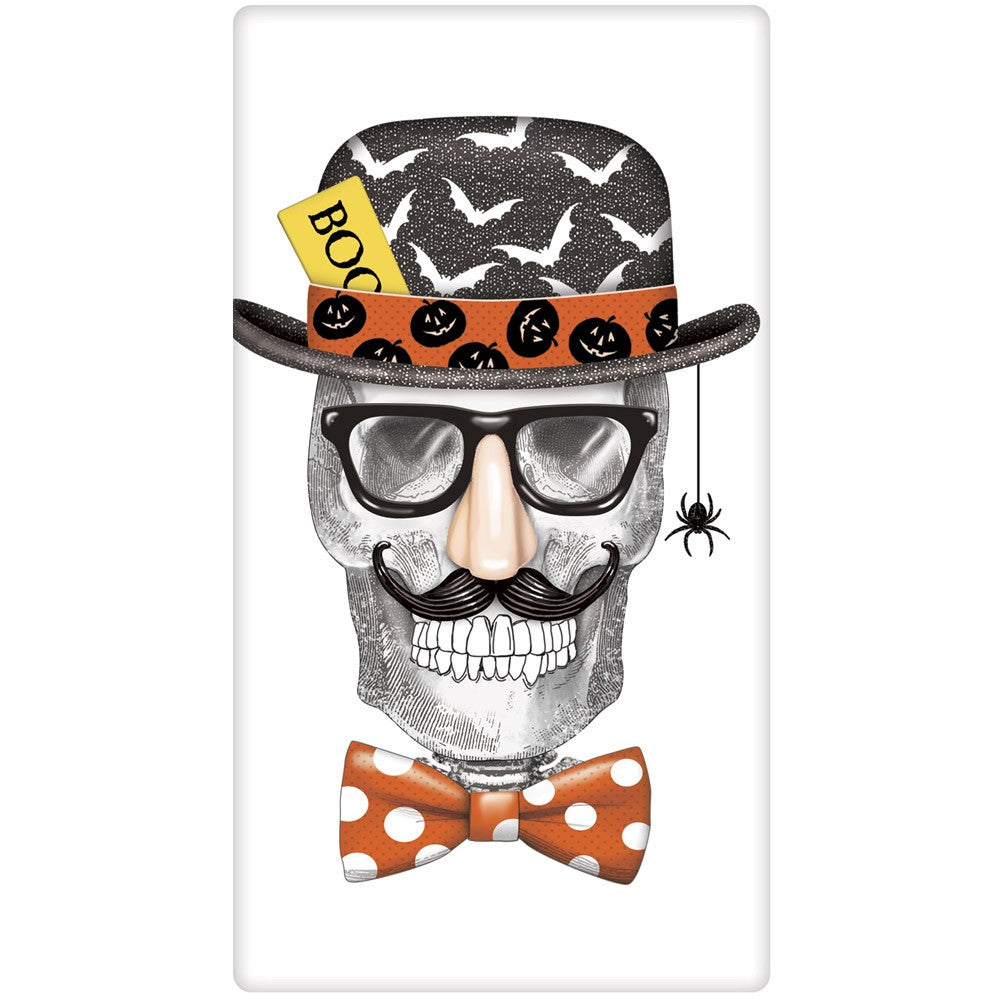 Skeleton with Funny Glasses Towel