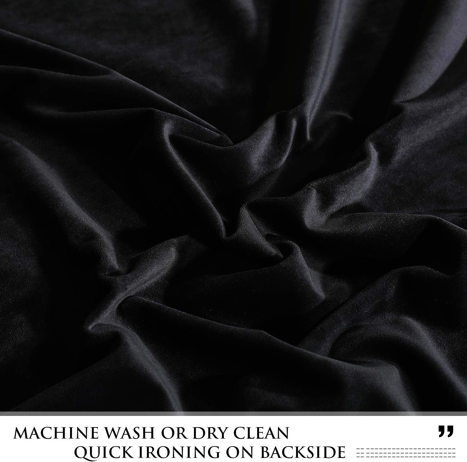 Black-Velvet Window Curtains (Ultra Soft)