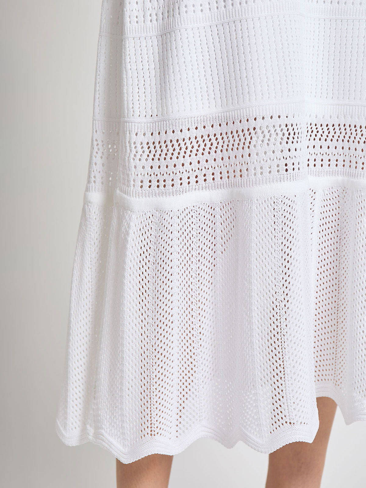 A-Line Pointelle Knit Maxi Dress - Modern Fit