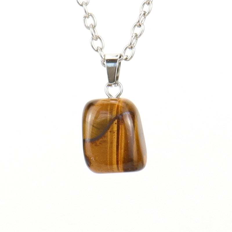 Minimalist Geometric Natural Stone Ferroalloy Knitting Pendant Necklace
