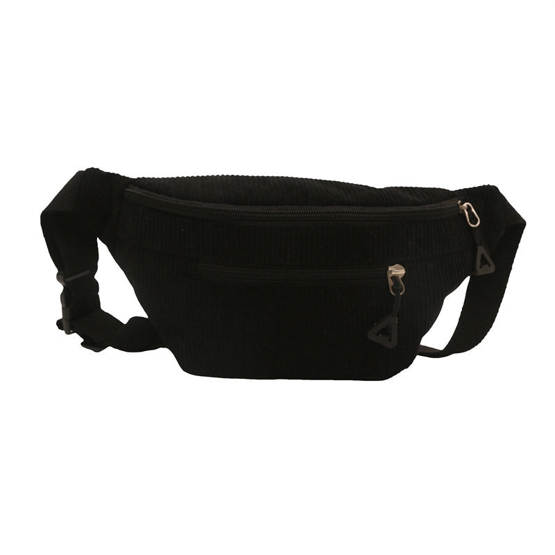 Women's Streetwear Solid Color Flannel Waist Bags