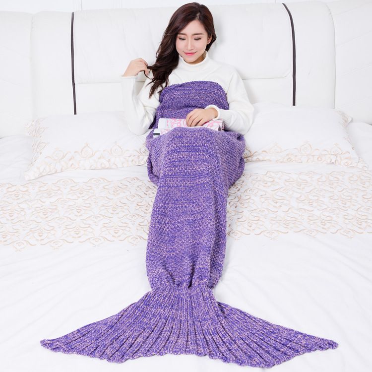 Knitted Mermaid Blanket