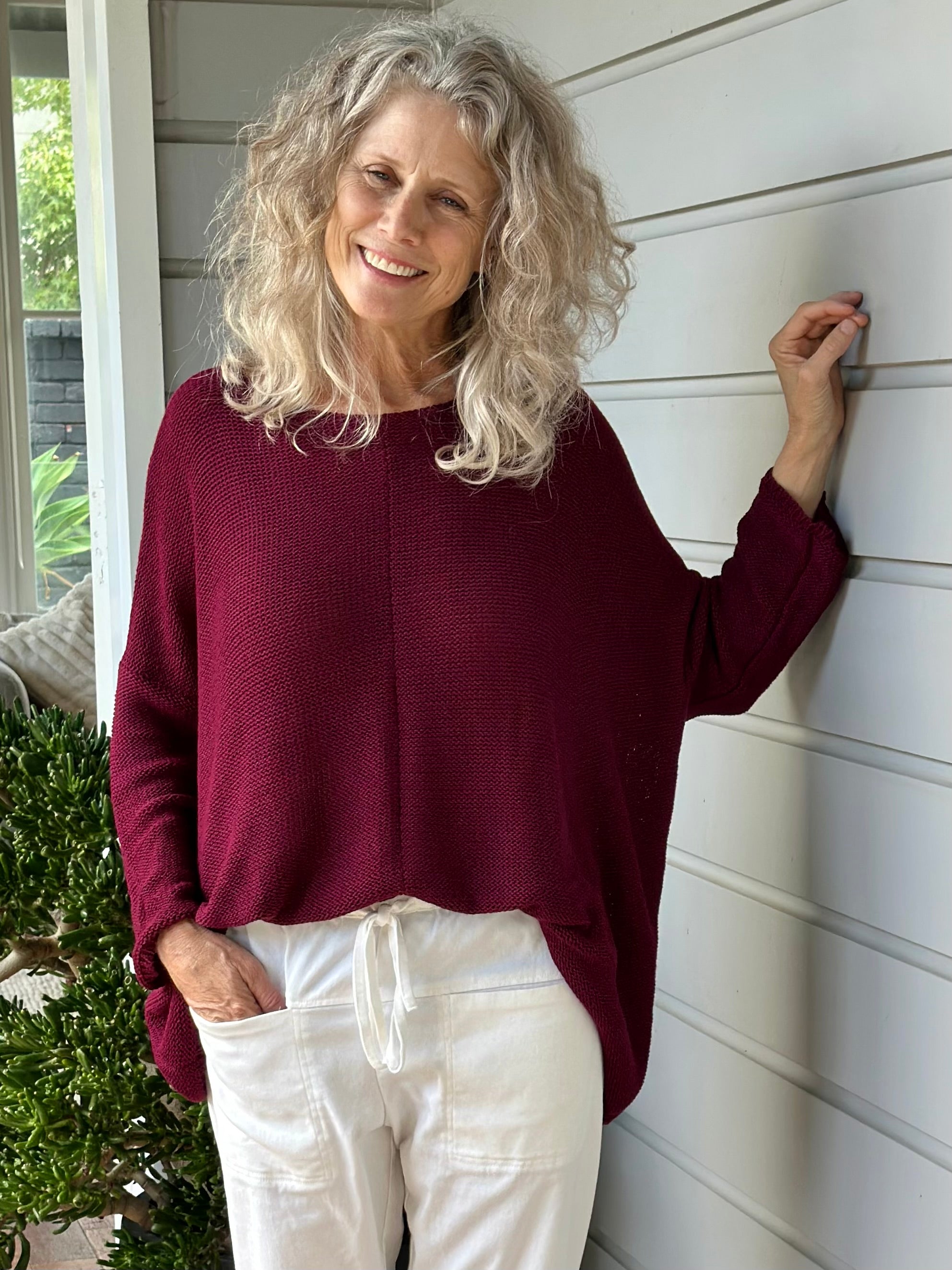 stella jersey - merlot cotton knit