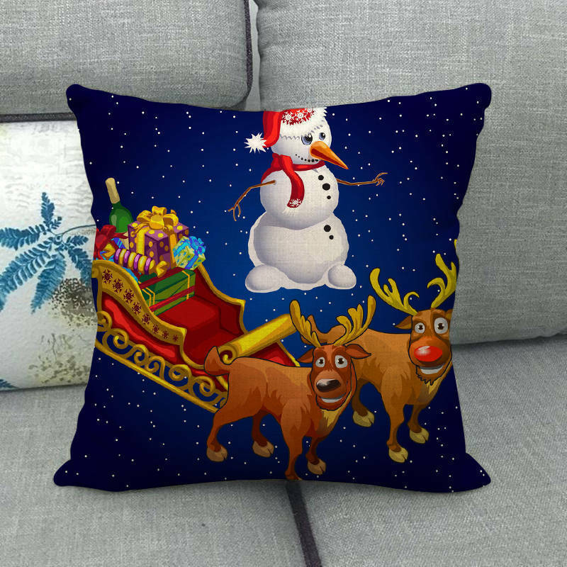 18 Cojines Merry Xmas Couch Throw Pillow Cover Case Home Sofa Decor Pillowslip