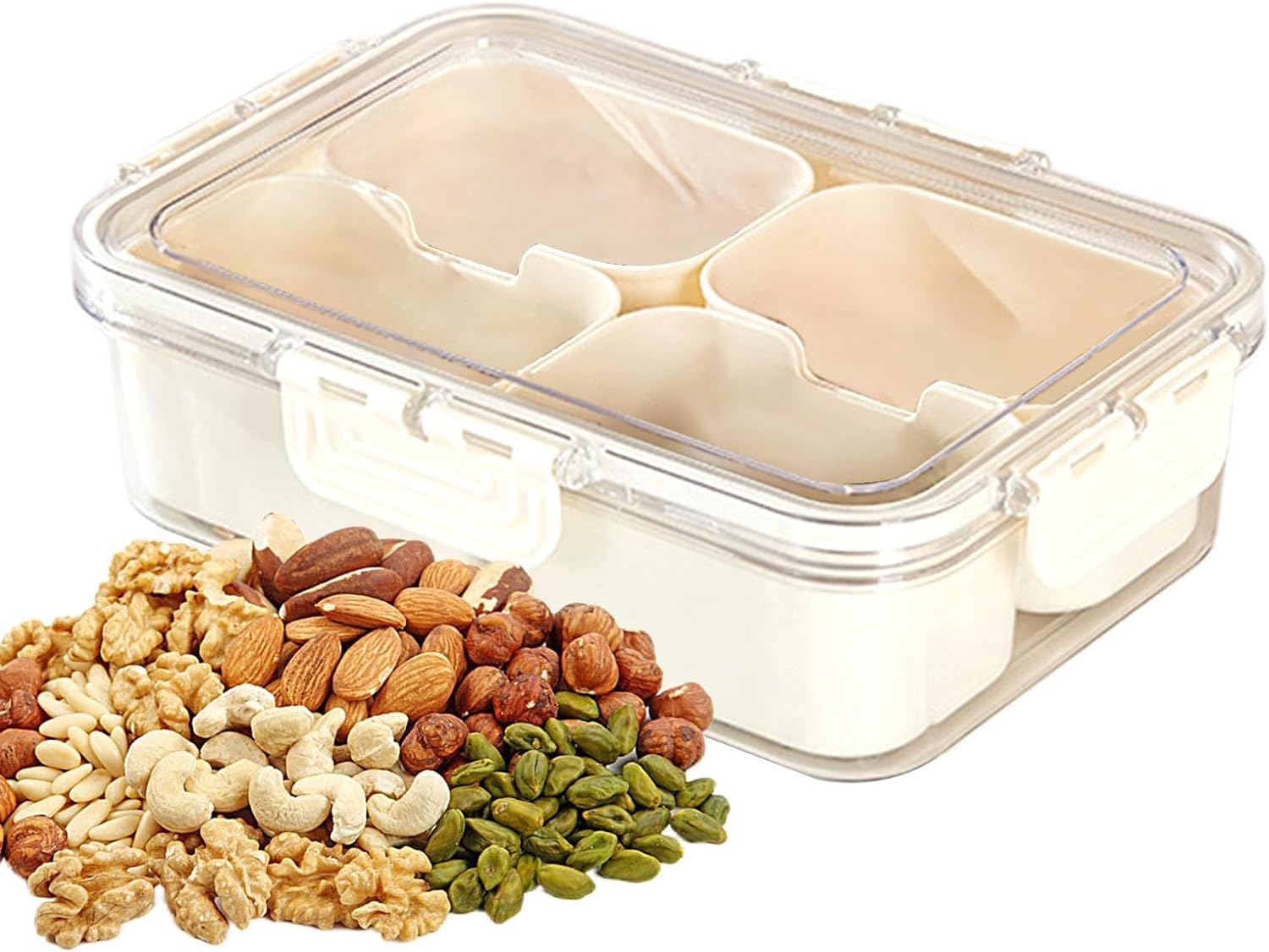 Small Snackle Container Lunch Box. Air-Tight Square Snack Container Snackle Box With Handle