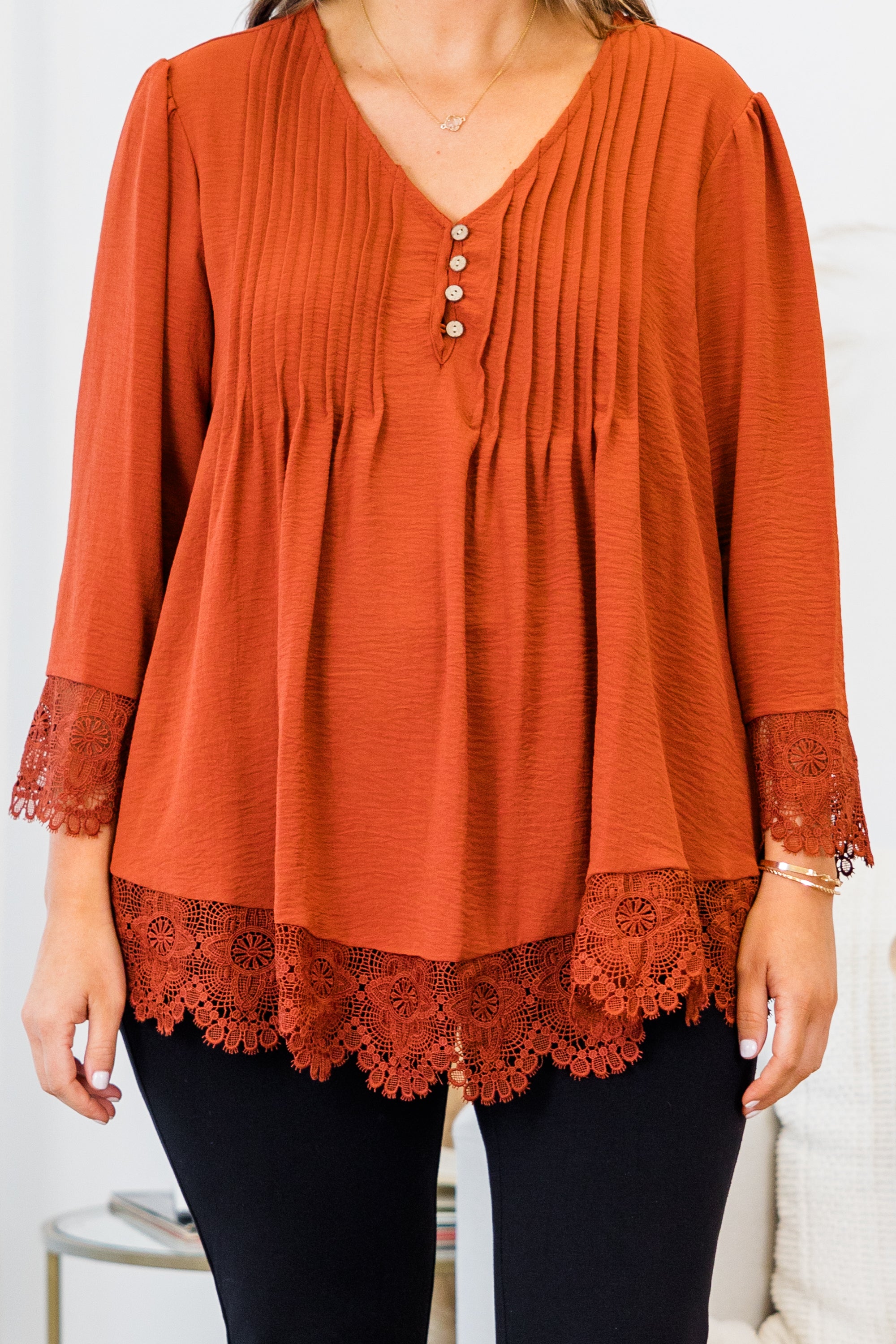 Desert Sunrise Top. Rust