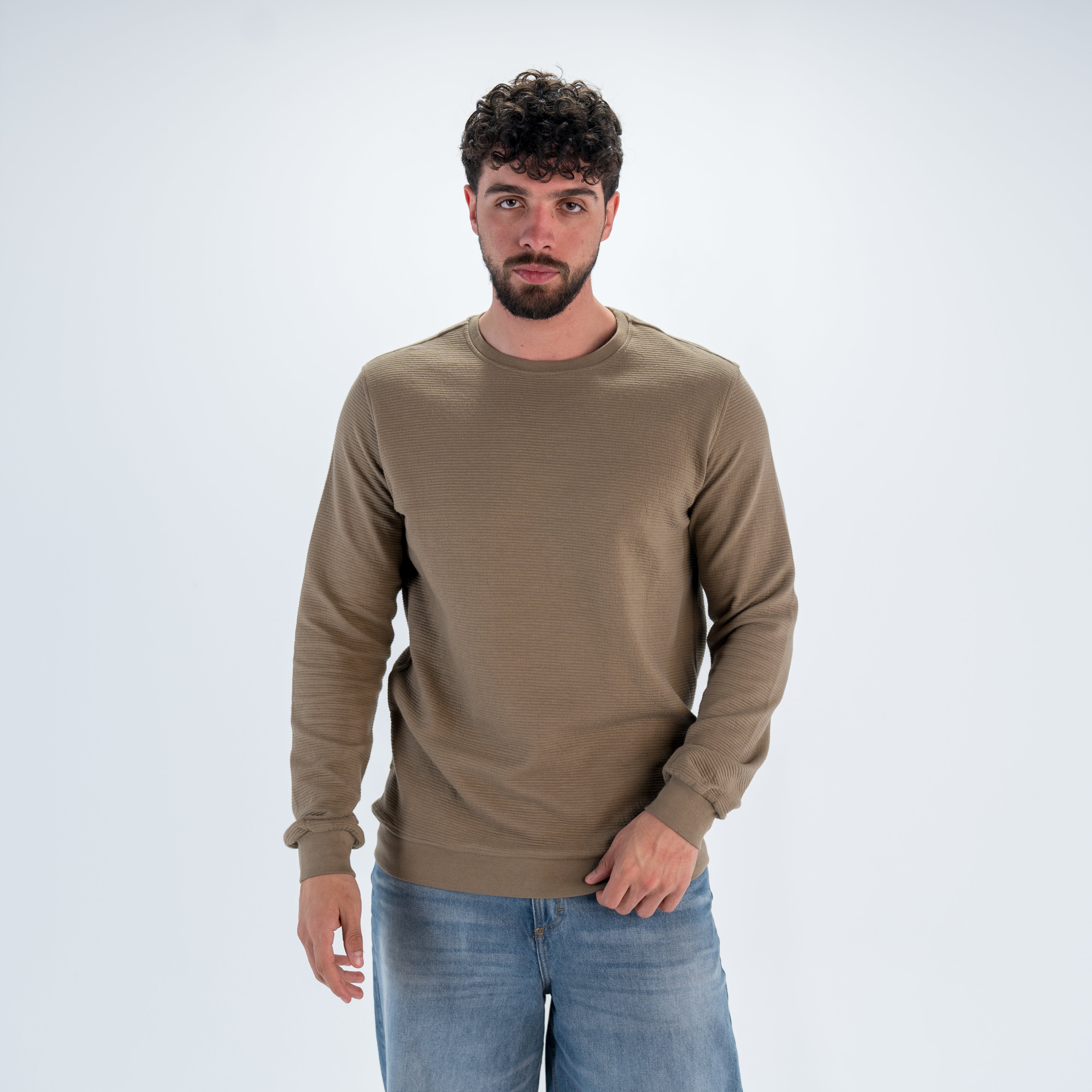 Striped Jacquard Men Sweater