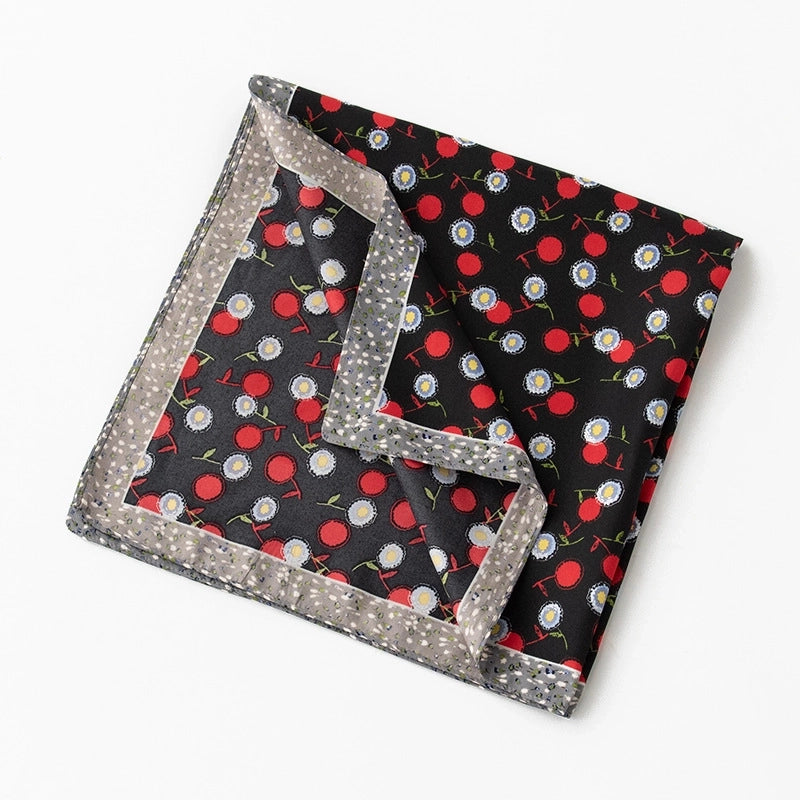 Women's Sweet Color Block Polyester Printing Silk Scarf