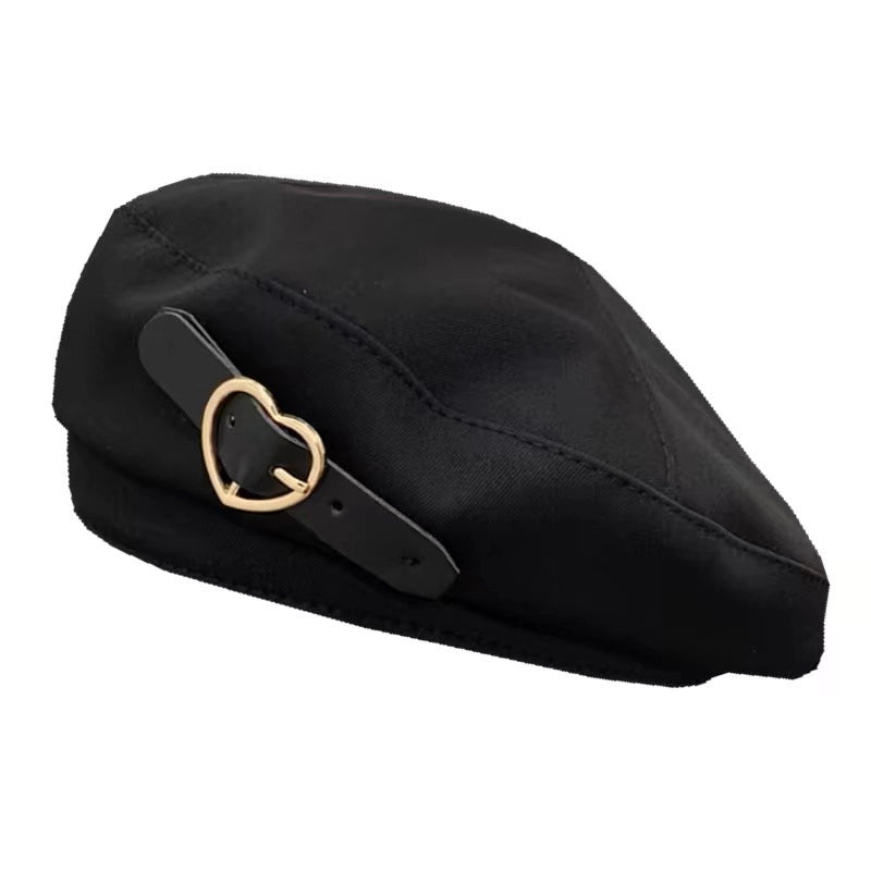 Love Beret Love 2025 Women Autumn And Winter New Woolen Hat Big Head Circumference Face Small