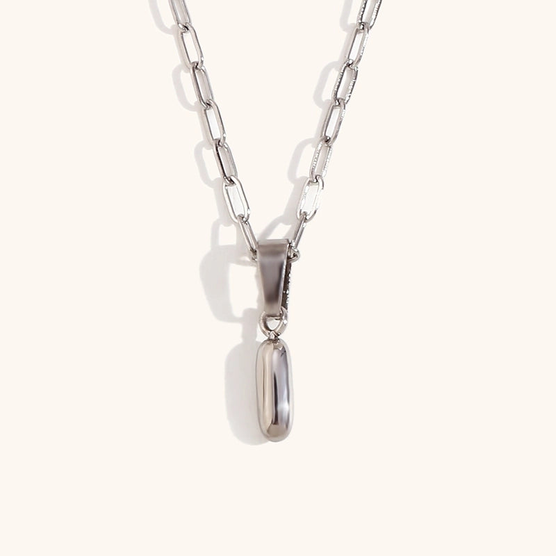 Minimalist Commute Letter Stainless Steel Titanium Steel Plating Gold Plated Pendant Necklace