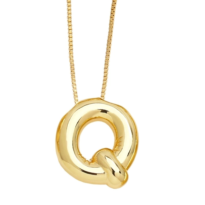 Minimalist Letter Copper Plating Pendant Necklace