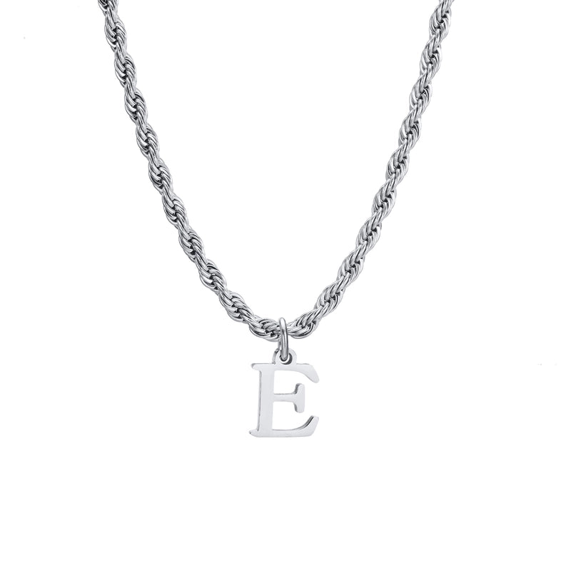 Minimalist Letter Stainless Steel Gold Plated Pendant Necklace