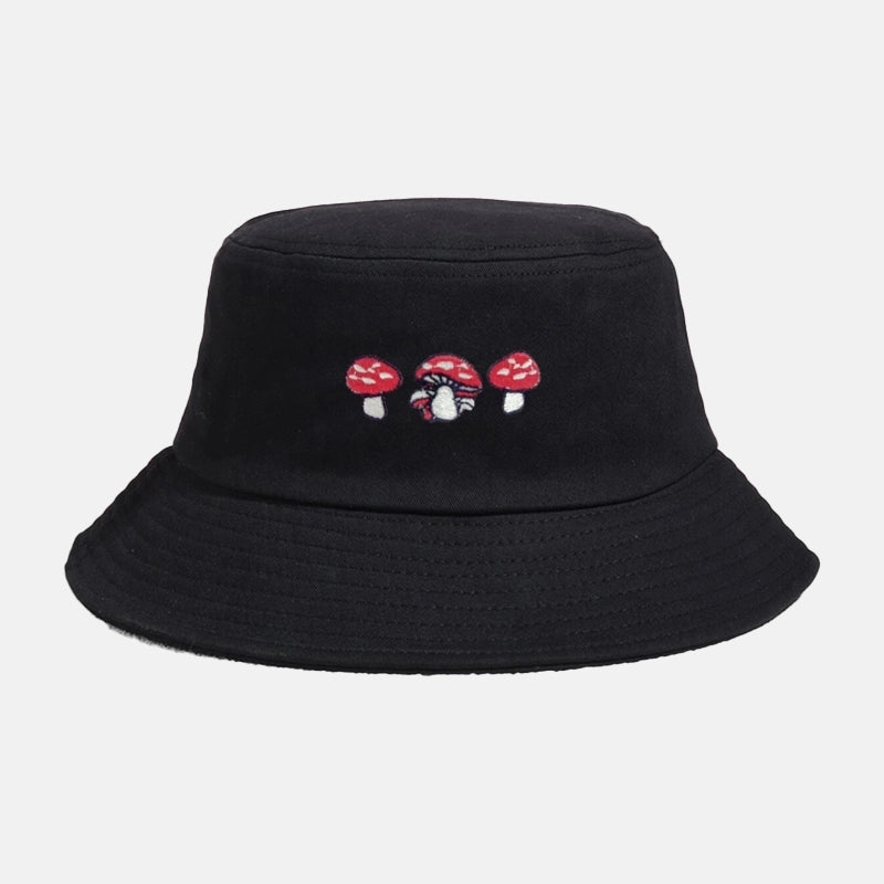 Unisex Basic Minimalist Mushroom Curved Eaves Bucket Hat