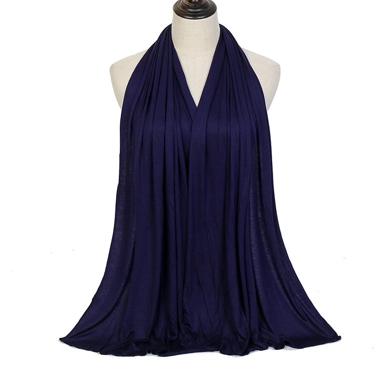 Women's Minimalist Solid Color Monel Scarf
