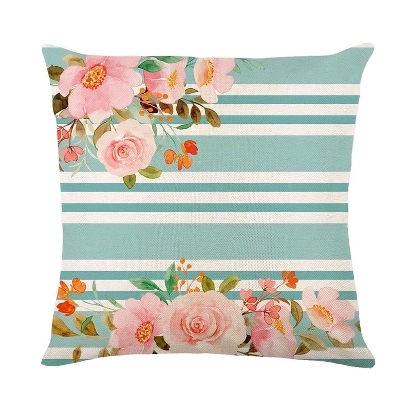 Vacation Minimalist Color Block Linen Pillow Cases
