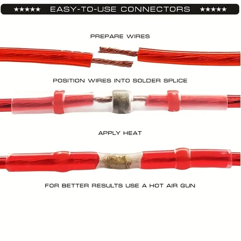 Waterproof Solder & Seal Heat Shrink Butt Connector Soldering Sleeving Kits