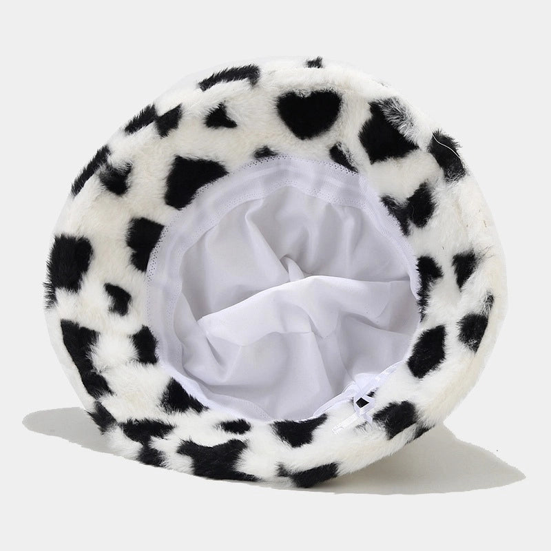 Women's Ig Style Heart Shape Printing Wide Eaves Bucket Hat