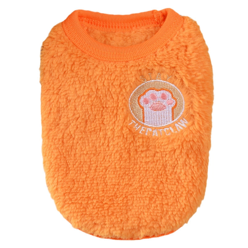 Flannel Milk Dog Clothes Small Dog Puppy Cat Dog Autumn And Winter Pet Rabbit Teacup Dog Warm Vest