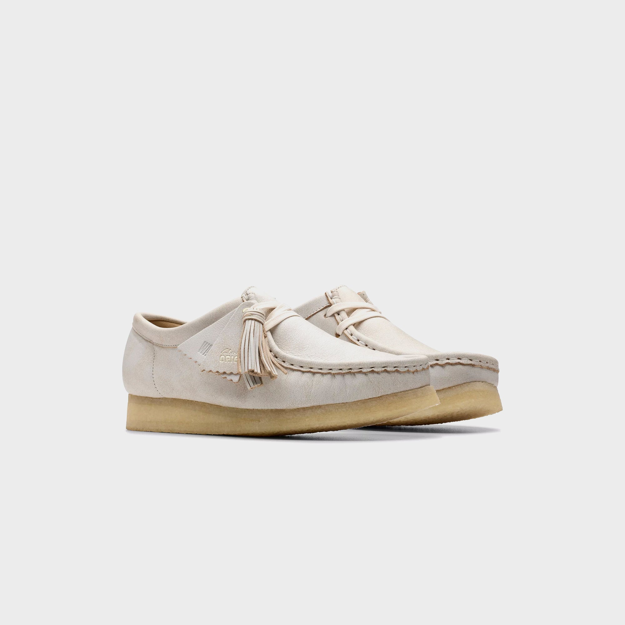 Clarks Wallabee - White Leather