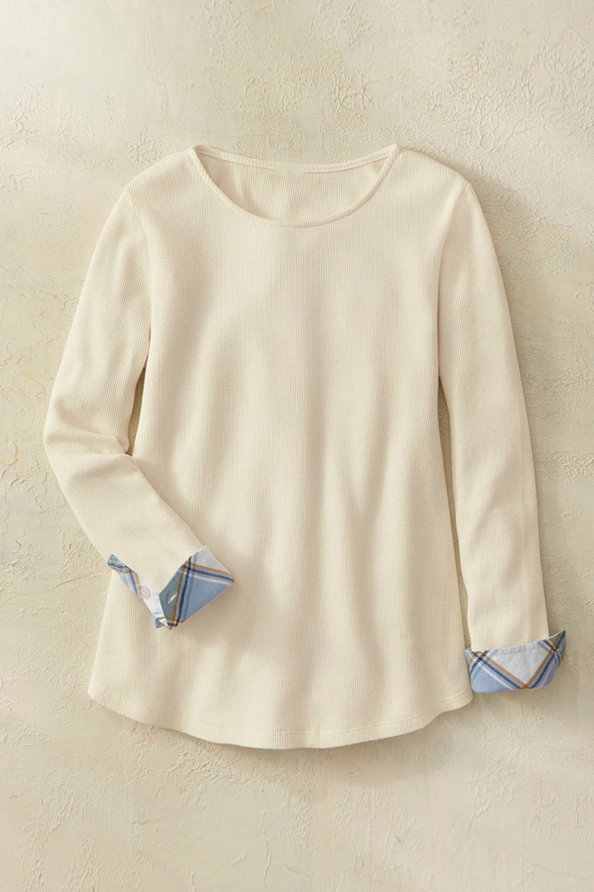 Plaid Pathways Waffle Tee