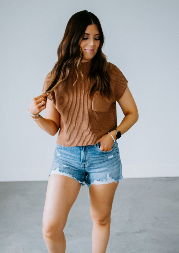 Tabby Cropped Knit Top