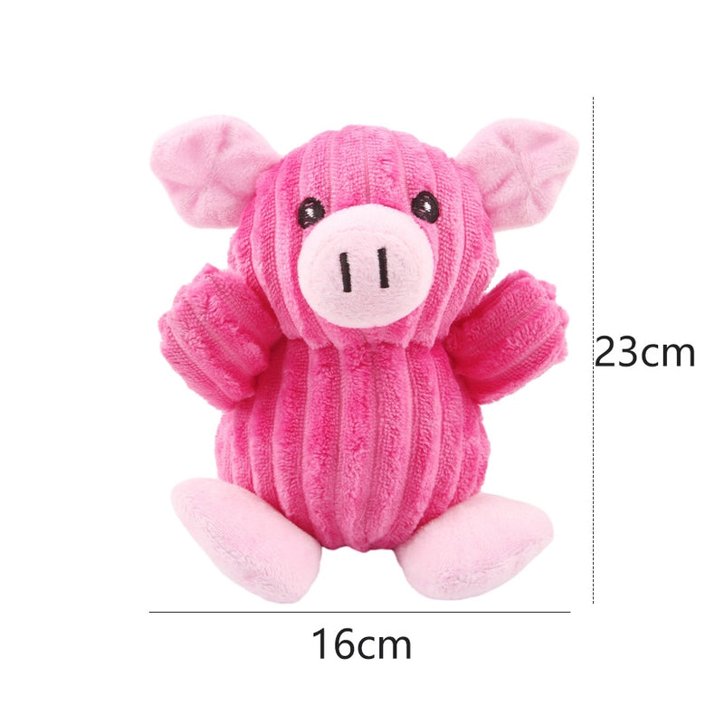 Cute Dog Teething Corduroy Sounding Plush Toy