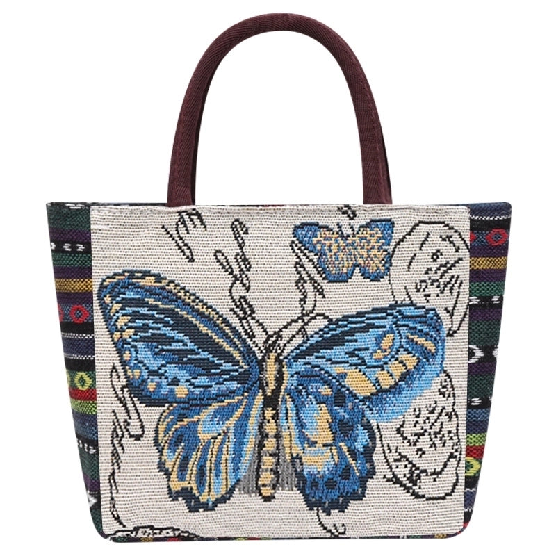 Women's Vintage Style Butterfly Polyester Shopping Bags