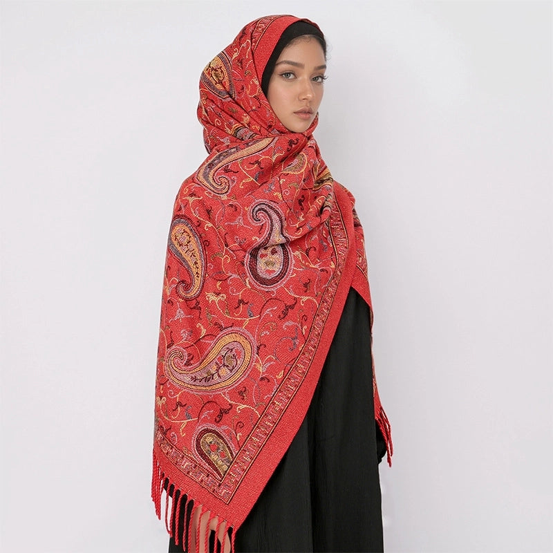 Women's Ethnic Style Minimalist Geometric Solid Color Polyester Scarf
