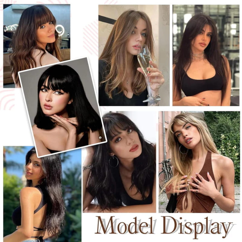 50% Christmas Discount🎅Natural Hair Toppers with Bangs for Women🛒
