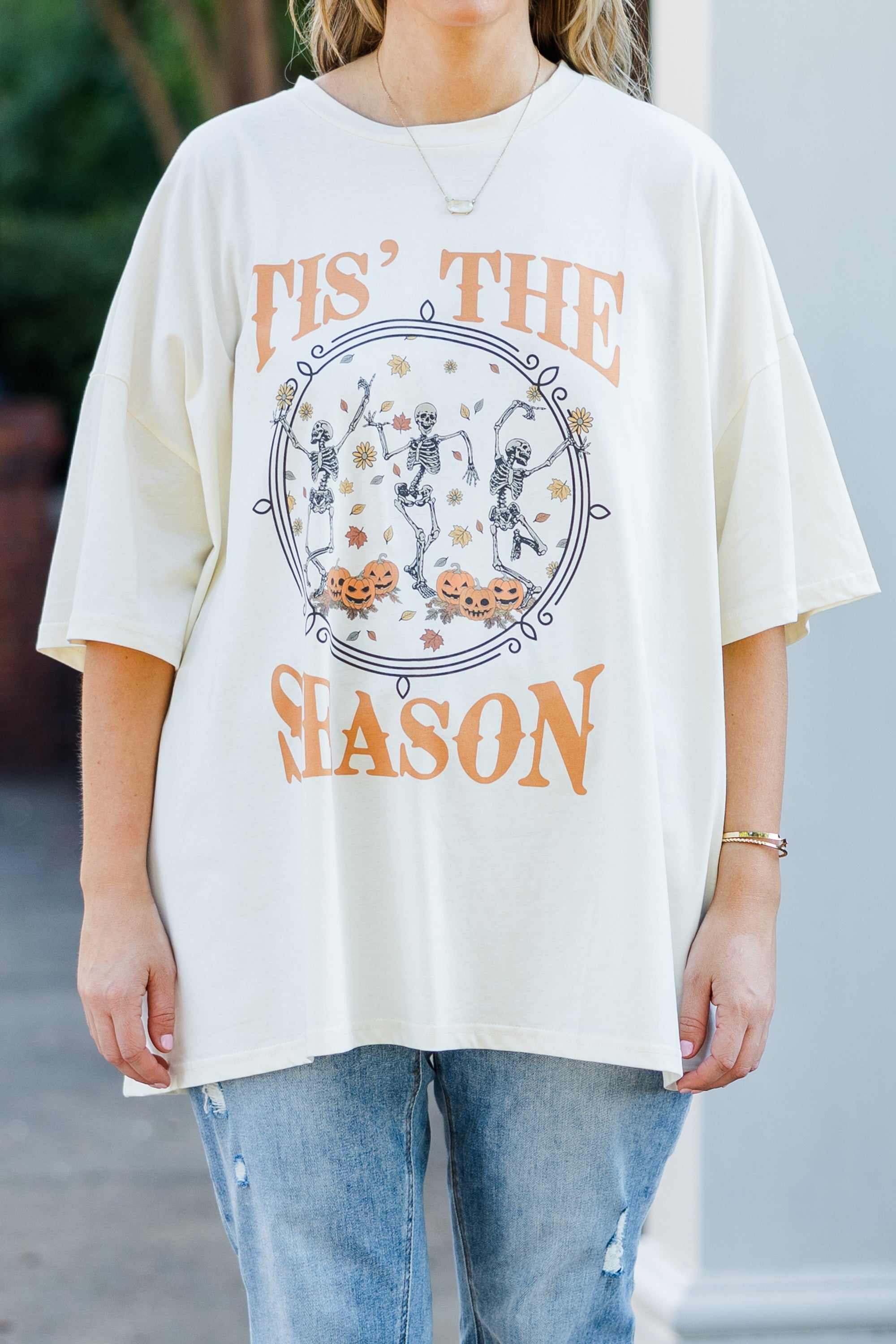 Tis' The Season Boyfriend Tee. Ivory