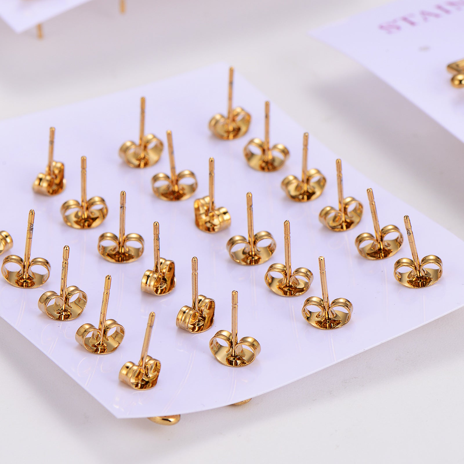 Aml Stainless Steel Musical Note Flower Earrings Niche Simple Irregular Earrings Small Female